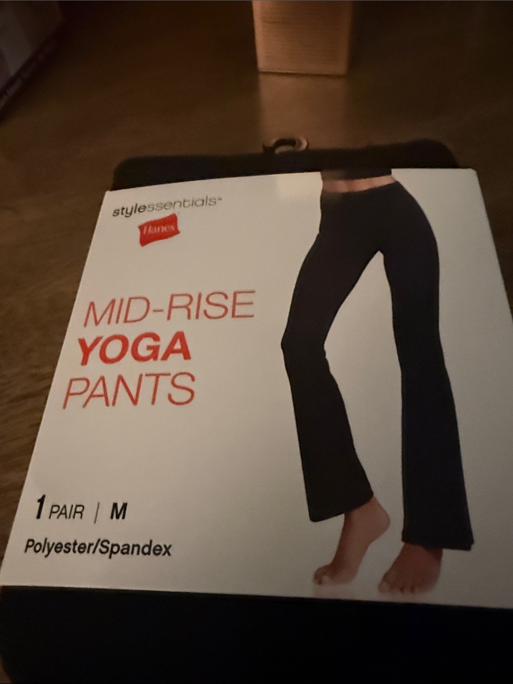 Hanes Black Mid-Rise Yoga Pants - StyleEssentials